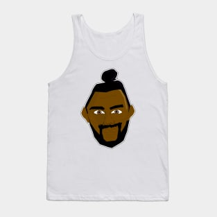 Black Bearded Bun Boy Tank Top